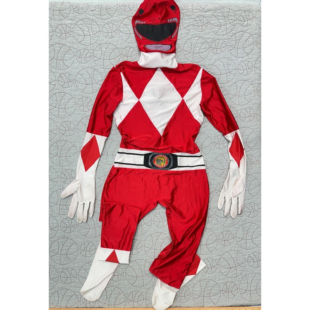 Morphsuits Power Rangers Costume Red Full Body Suit / Men's Large
